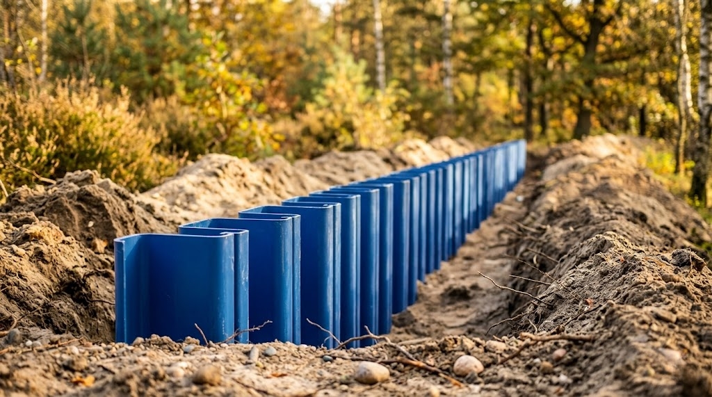 Sheet pile wall — steel sheet pile system